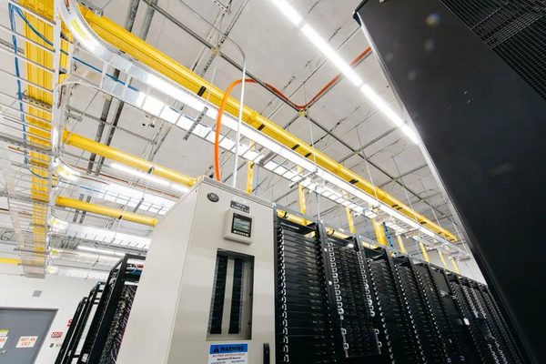 An electrical power panel inside the Tampa, FL datacenter